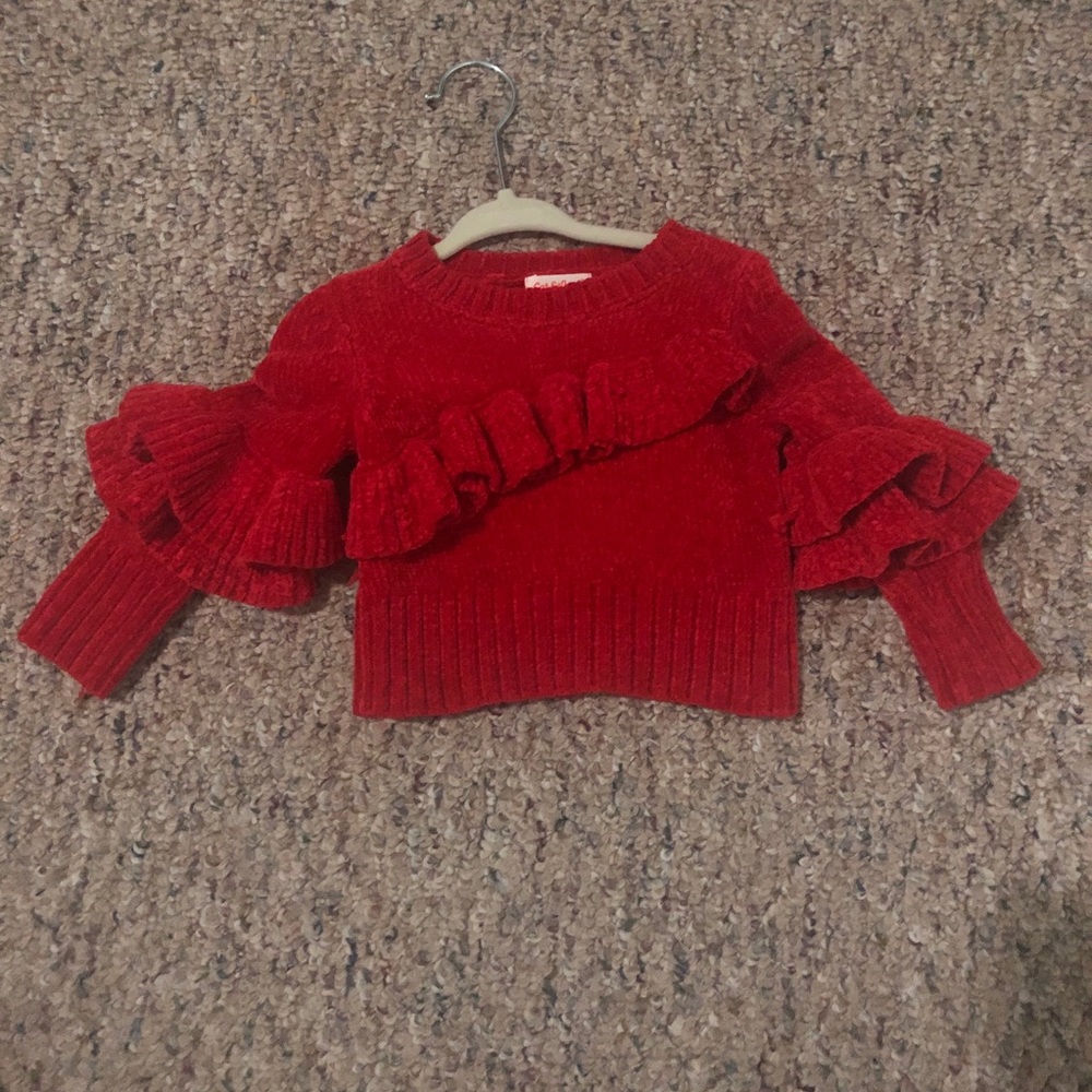 Red Cat & Jack Ruffle Sweater - Picture 2 of 4